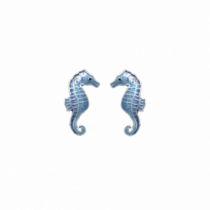 Seahorse Blue Posts Earrings