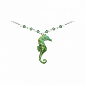 Seahorse Green Small Necklace